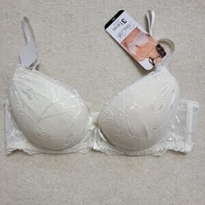NWT Rene Rofe Size 36C Push-up Padded Underwire Lace Adjustable Convertible Bra